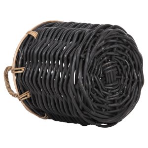Подови кошници 2 броя Potts Rattan в черно и натурално D61+d45cm Hm4379