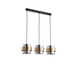 Chandelier 3 lamps 3xe27 Max15w 180x1215mm Max15w black gold Arte Illumina Reliac
