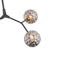 Chandelier 3lights 3χg9 Max15w 560χ900mm black-gray Arte Illumina Atom