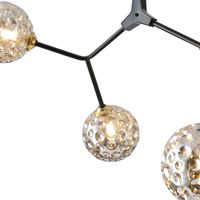 Chandelier 5lights 5χg9 Max15w 800χ900mm black-gray Arte Illumina Atom