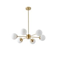 Chandelier 6xε27 Max15w 720x730mm white copper Arte Illumina Puff