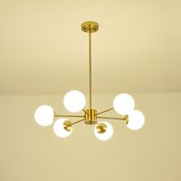 Chandelier 6xε27 Max15w 720x730mm white copper Arte Illumina Puff