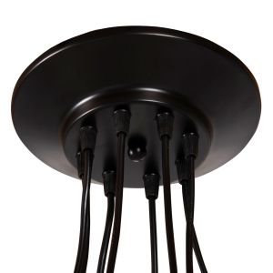 Chandelier 8-lamp Hm4176 black metal-black cables D100x180hcm