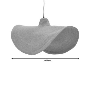 Chandelier Acfen matte in natural shade D72x6cm