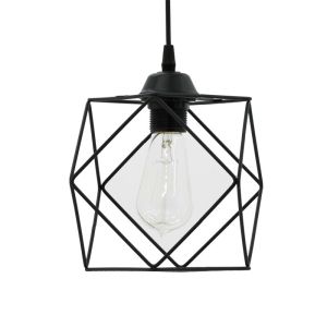 Chandelier Alama E27 black 20x20x74cm