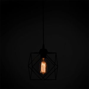 Chandelier Alama E27 black 20x20x74cm