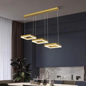 Chandelier Benor Led golden metal 70x20x15cm