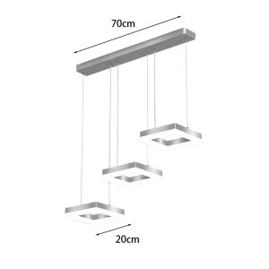 Chandelier Benor Led golden metal 70x20x15cm