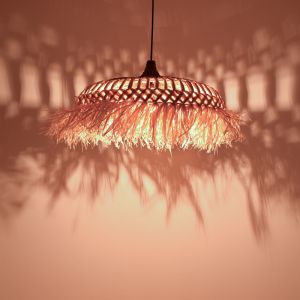Borobe sisal chandelier in natural color D80x45cm