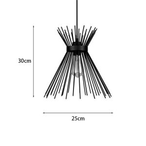 Chandelier Candle I E27 metal in black color D25x30cm