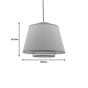Chandelier Certy E27 bamboo in natural color D50x33cm