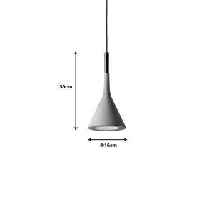 Chandelier Conile gray metal D16x36cm