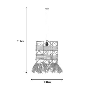 Chandelier Crossio Inart E27 Natural D30x110cm