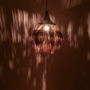 Chandelier Dasmin matte in natural black color D60x60cm