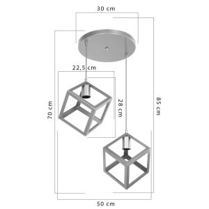 Ceiling light Deepora E27 white 30x65x80cm