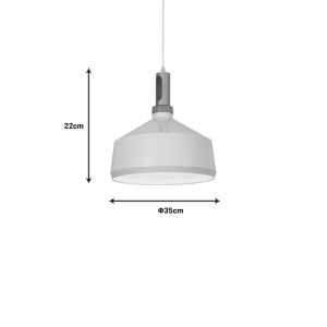 Chandelier Denvel I white-gold metal D35x22cm