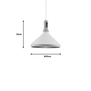 Chandelier Denvel white-gold metal 35x24cm