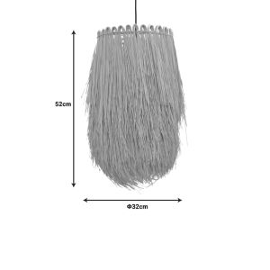 Chandelier Dreco rattan in natural color D32χ52cm
