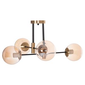 Chandelier Dremp Hm7409.11 with four lamps, black and gold 68x68x36cm.