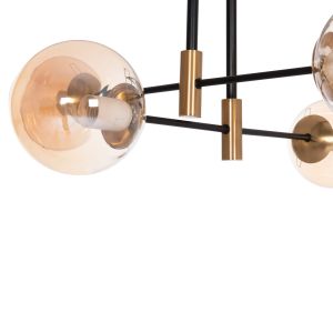 Chandelier Dremp Hm7409.11 with four lamps, black and gold 68x68x36cm.
