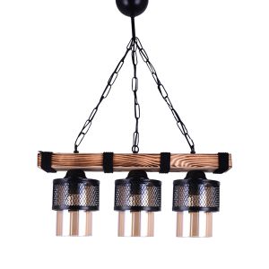 Chandelier E27 Black-walnut 50x15x65cm