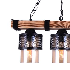 Chandelier E27 Black-walnut 50x15x65cm