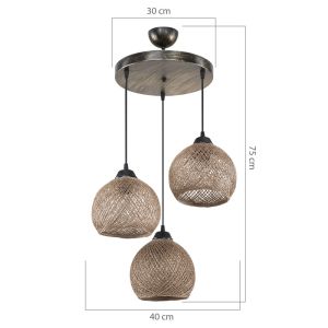 Chandelier E27 D40x75cm