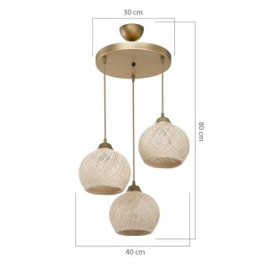 Chandelier E27 D40x75cm