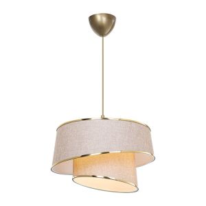 Chandelier E27 beige-brown D32.5x65cm