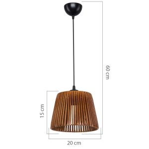 Chandelier E27 brown D22x60cm