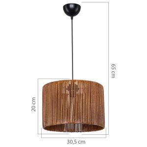 Chandelier E27 brown D30x75cm