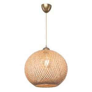 Chandelier E27 brown D38x75cm