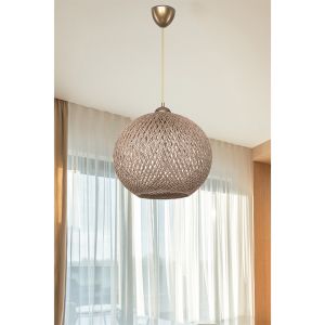 Chandelier E27 brown D38x75cm