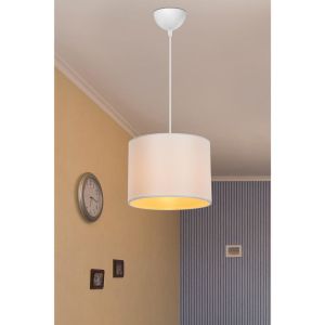 Chandelier E27 color white/cream D22x60cm