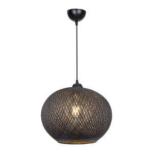 Chandelier E27 black D38x75cm