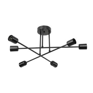 Chandelier E27 black D61x25cm