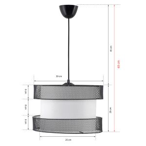 Chandelier Fb97658.01 black metal D30x65