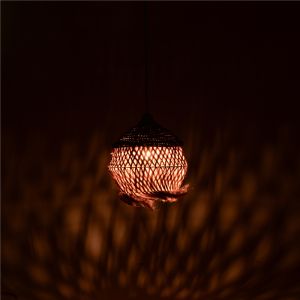 Fiorine Abaca chandelier in natural color D35x45cm
