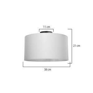 Chandelier Garry fabric in cream color D38x21cm