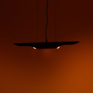 Chandelier Gikline black-gold metal D60x6cm