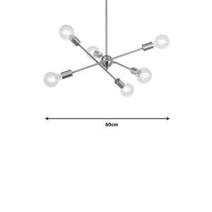 Chandelier Gozrile Gold Metal D60x80cm