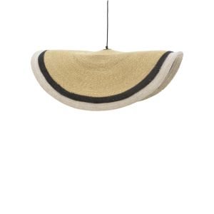 Hatchie Inart chandelier, natural-black-white seagrass-iron, D70x123cm