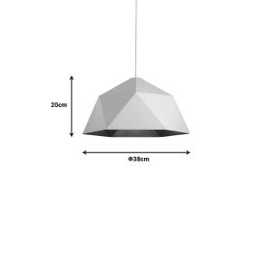 Chandelier Hazmi white-gold metal D38x20cm