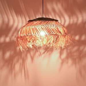 Hengiole sisal chandelier in natural black color D60x40cm