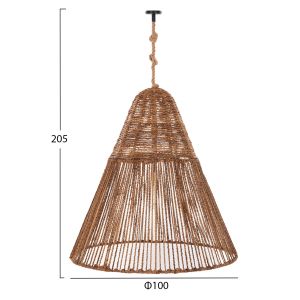Chandelier Hm11920 rope and banana tree fibers φ100χ205v cm.