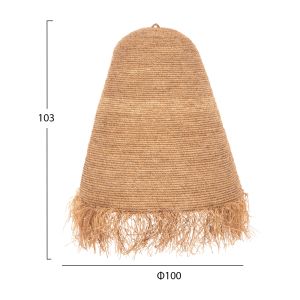 Chandelier Hm4030 made of rattan in natural color D100x100-103hcm