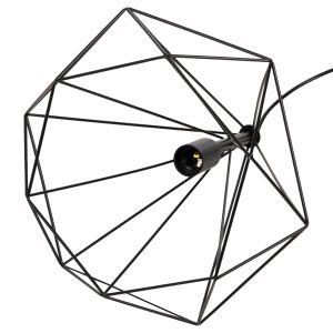 Chandelier Hm4041 with 3 lamps black metal 25x22x123hcm