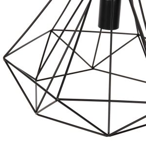 Chandelier Hm4041 with 3 lamps black metal 25x22x123hcm