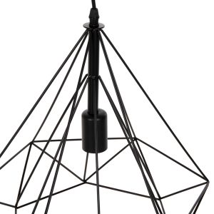 Chandelier Hm4041 with 3 lamps black metal 25x22x123hcm