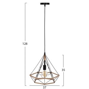 Chandelier Hm4062 black metal with ropes 33x37x128hcm